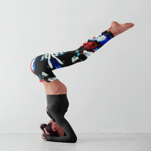 Abstract Aztec Capri Leggings