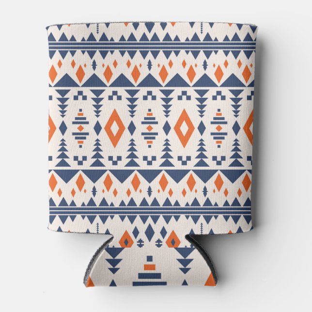 Abstract Aztec geometric, seamless pattern. Can Cooler (Front)