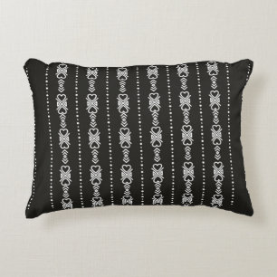 Abstract aztec heart texture decorative cushion