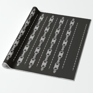 Abstract aztec heart texture wrapping paper