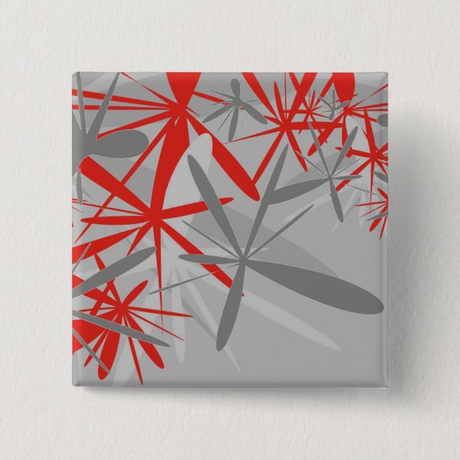 Abstract Background 15 Cm Square Badge (Front)