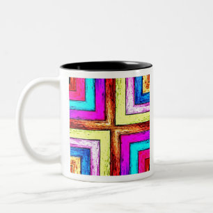Abstract Background 1 Two-Tone Coffee Mug