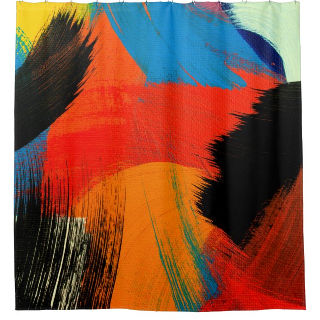 Abstract background. Acrylic colors. Painting on c Shower Curtain (Front)