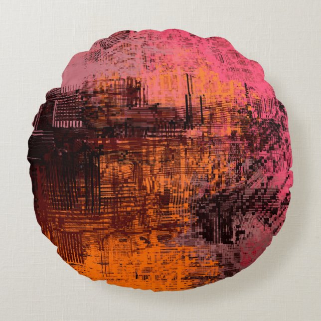 Abstract background art. 2d illustration image. Ex Round Cushion (Front)