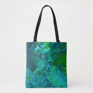 abstract background. blue and green mosaicbackgrou tote bag