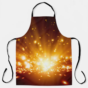 Abstract background - bright orange lightslight,ba apron