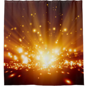 Abstract background - bright orange lightslight,ba shower curtain