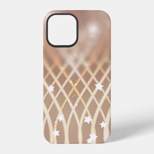 Abstract background. brown background with waves a iPhone case (Back)