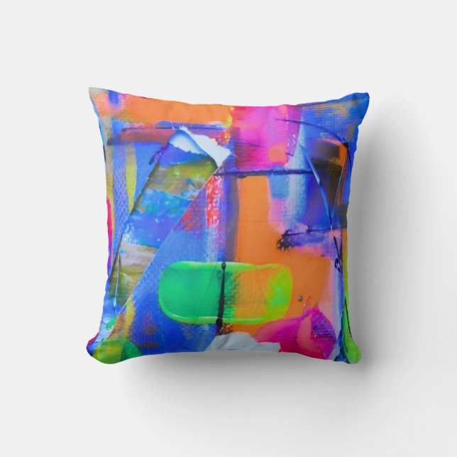 Abstract Background Colorful Cushion (Front)