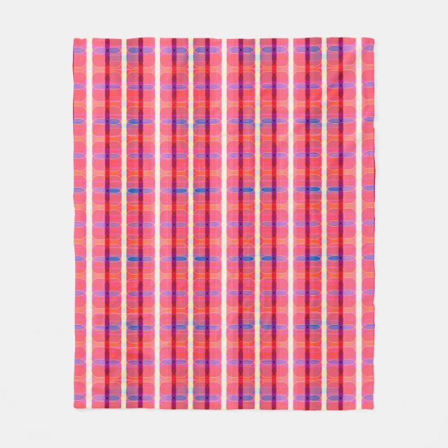 abstract background, colorful intersecting striped fleece blanket (Front)