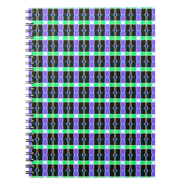 abstract background, coloured tartan pattern, mode notebook (Front)