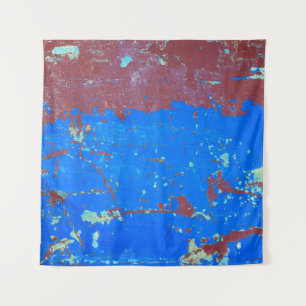 Abstract background, Colourful of steel rusty text Tapestry