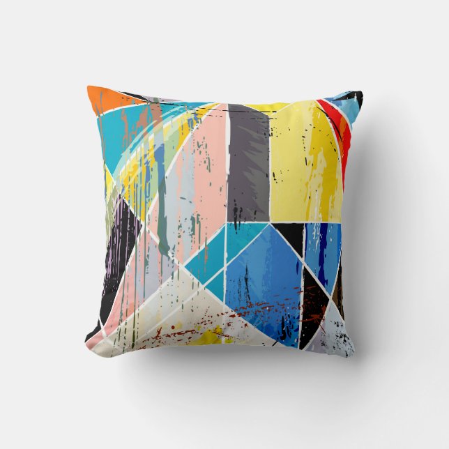 abstract background composition, with strokes, spl cushion (Front)