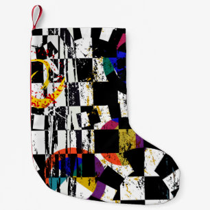 abstract background composition, with strokes, spl small christmas stocking