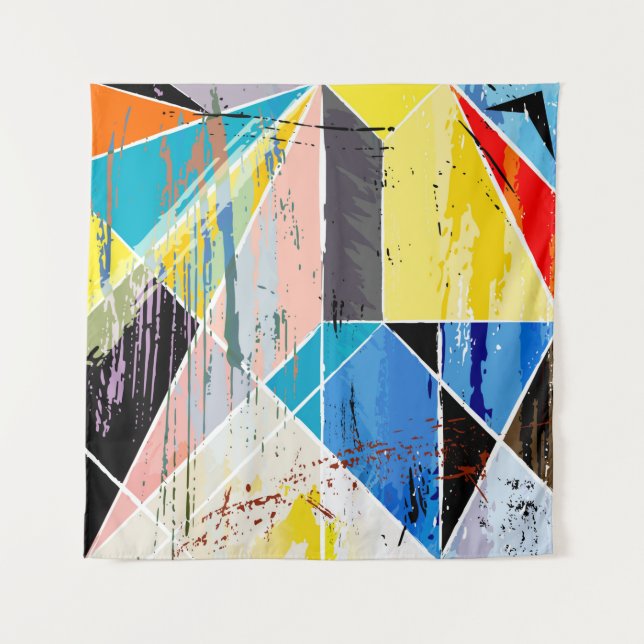 abstract background composition, with strokes, spl tapestry (Front)