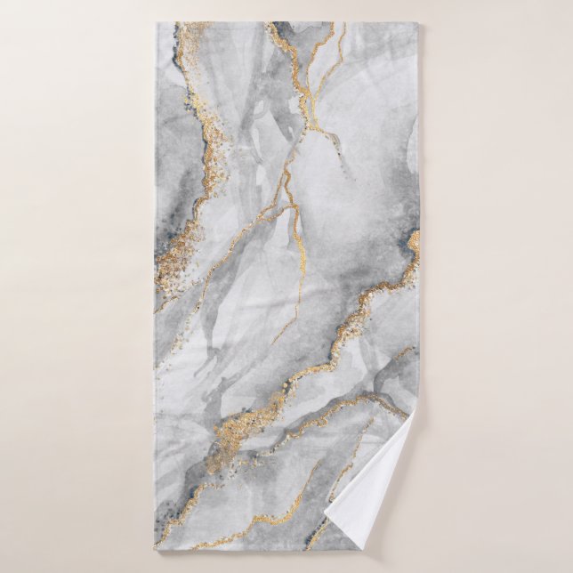 abstract background, creative texture of white mar bath towel (Bath Towel)