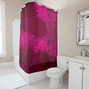Abstract Background Dark Purple Floral Shower Curtain