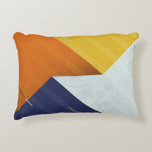 Abstract Background. Grunge texture. Triangle geo Decorative Cushion