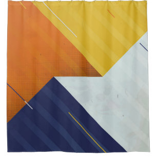  Abstract Background. Grunge texture. Triangle geo Shower Curtain