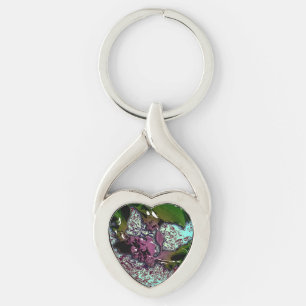 Abstract Background_Holly Branch Key Ring