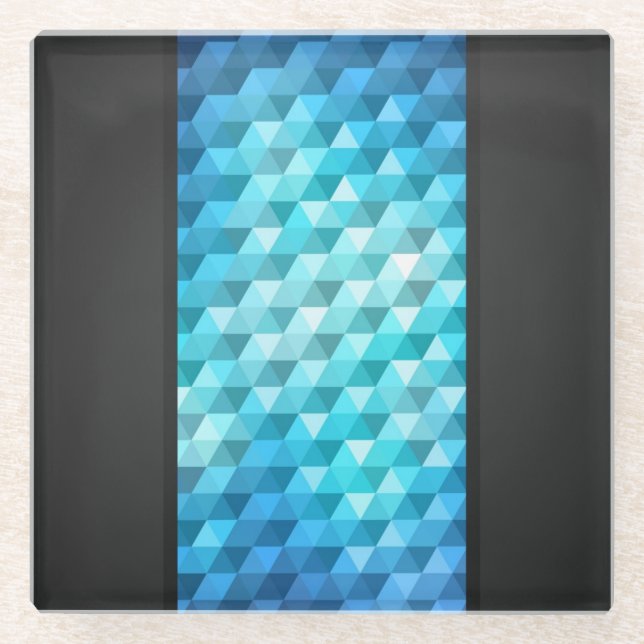 Abstract background made of mosaic pattern glass coaster (Front)