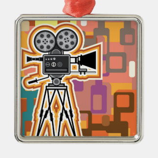 Abstract Background Movie Projector Film camera Metal Tree Decoration