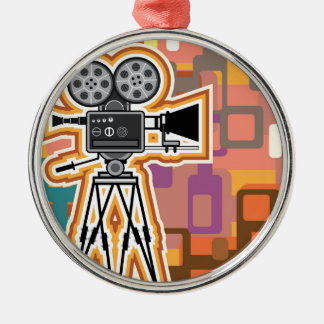 Abstract Background Movie Projector Film camera Metal Tree Decoration