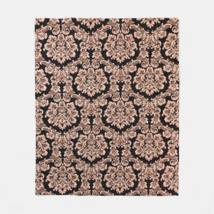 Abstract background of a heavy purple brocade fabr fleece blanket