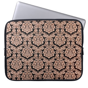 Abstract background of a heavy purple brocade fabr laptop sleeve