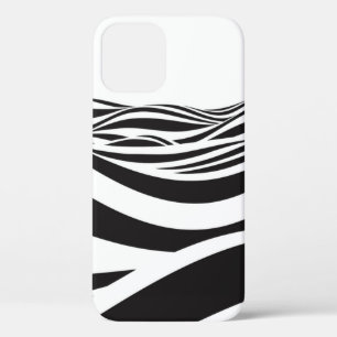 Abstract background of waves. 3D optical illusion- iPhone 12 Case
