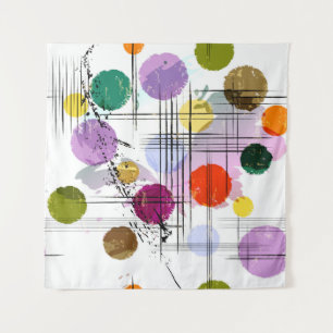 abstract background pattern, with circles, lines,  tapestry