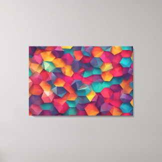 Abstract background polygon colourful  canvas print