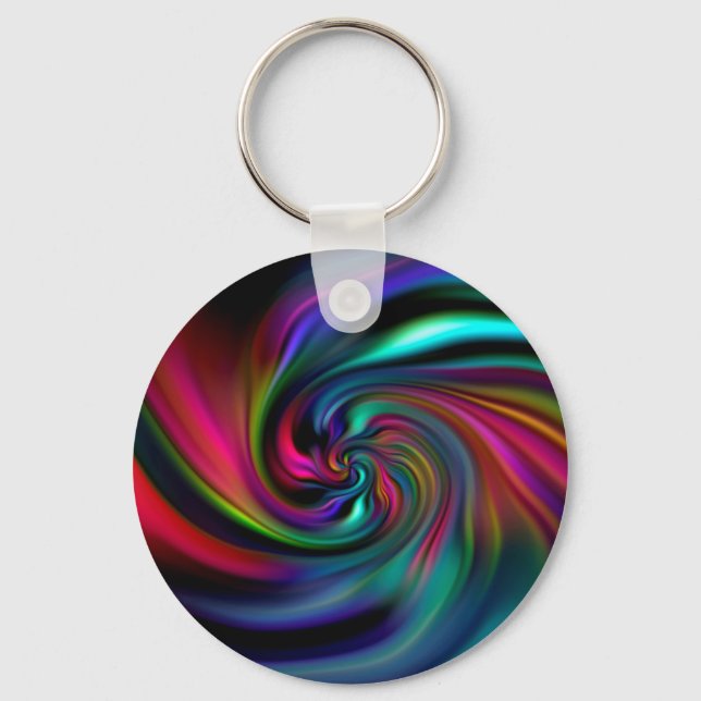 Abstract Background Spirals Soft I Key Ring (Front)