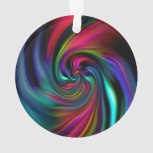 Abstract Background Spirals Soft I Ornament