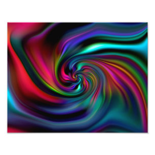 Abstract Background Spirals Soft I Photo Print