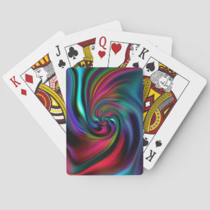 Abstract Background Spirals Soft I Playing Cards