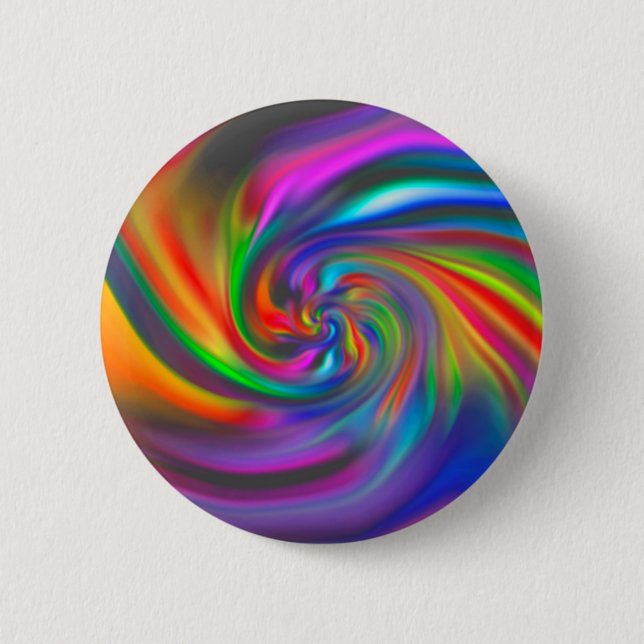 Abstract Background Spirals Soft II 6 Cm Round Badge (Front)