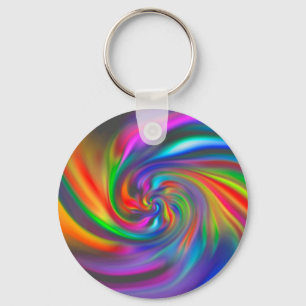 Abstract Background Spirals Soft II Key Ring