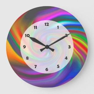 Abstract Background Spirals Soft II Large Clock