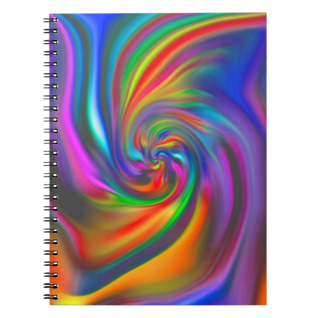 Abstract Background Spirals Soft II Notebook (Front)