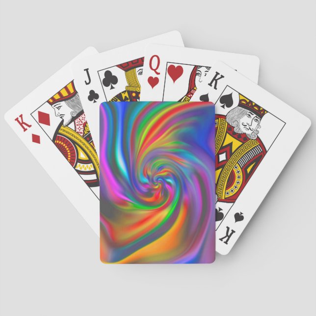 Abstract Background Spirals Soft II Playing Cards (Back)