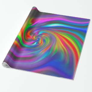 Abstract Background Spirals Soft II Wrapping Paper