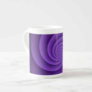 Abstract Background Spirals soft IV Bone China Mug