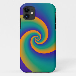 Abstract Background Spirals soft V iPhone 11 Case