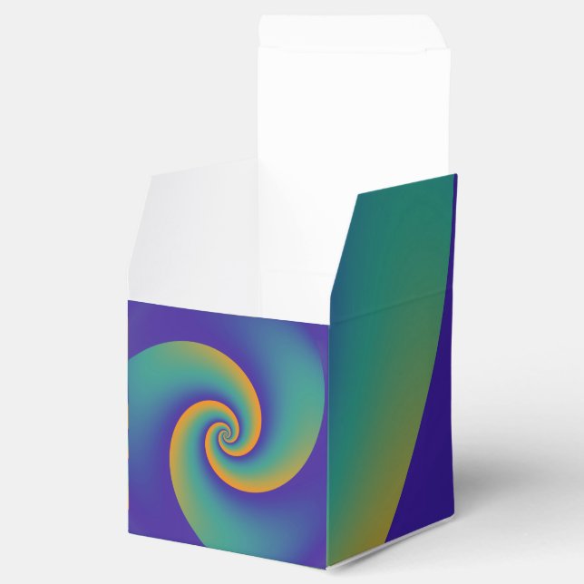 Abstract Background Spirals soft V Favour Box (Opened)
