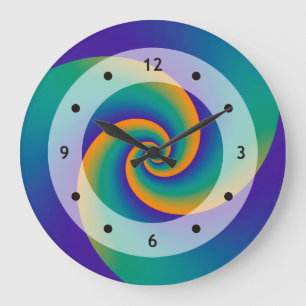 Abstract Background Spirals soft V Large Clock