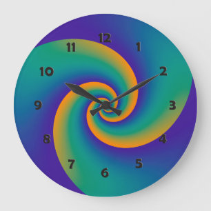 Abstract Background Spirals soft V Large Clock
