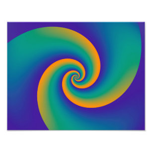Abstract Background Spirals soft V Photo Print