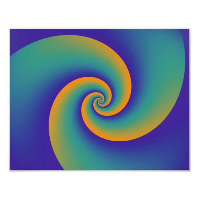 Abstract Background Spirals soft V Photo Print (Front)