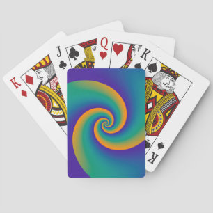 Abstract Background Spirals soft V Playing Cards